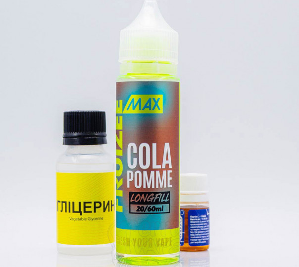 Жидкость Fruizee Max Salt Cola, Pomme 60ml 50mg со вкусом яблока и колы (набор компонентов)