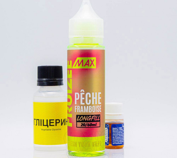 Жидкость Fruizee Max Salt Peche, Framboise 60ml 50mg со вкусом персика и малины (набор компонентов)
