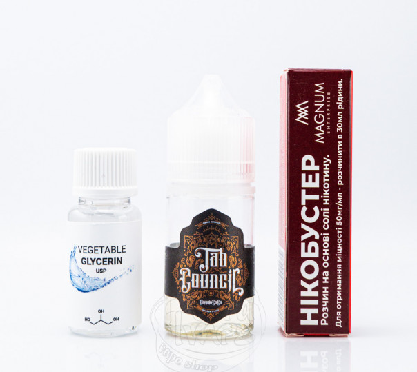 Рідина Tab Council Salt Captain Coco 30ml 25mg зі смаком тютюну з кокосом (набір компонентів)