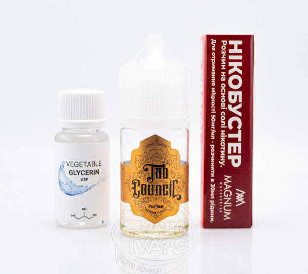 Рідина Tab Council Salt Iron Honey 30ml 0mg зі смаком тютюну з медом (набір компонентів)