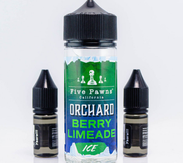 Жидкость Five Pawns Orchard Blends Organic Shortfill Berry Limeade ICE 100ml 0mg со вкусом ягод и лайма с холодком