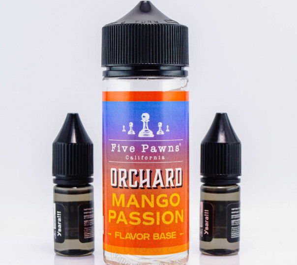 Рідина Five Pawns Orchard Blends Organic Shortfill Mango Passion 110ml 1.5mg зі смаком манго та маракуї