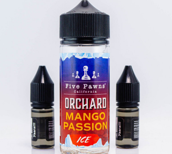 Рідина Five Pawns Orchard Blends Organic Shortfill Mango Passion ICE 100ml 0mg зі смаком манго та маракуї з холодком