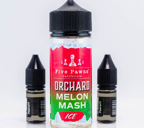 Жидкость Five Pawns Orchard Blends Organic Shortfill Melon Mash ICE 100ml 0mg со вкусом арбуза с дыней с холодком