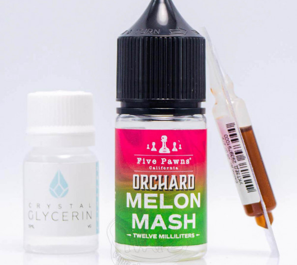 Рідина Five Pawns Orchard Blends Salt Melon Mash ICE 30ml 50mg зі смаком дині та кавуна з холодком (набір компонентів)