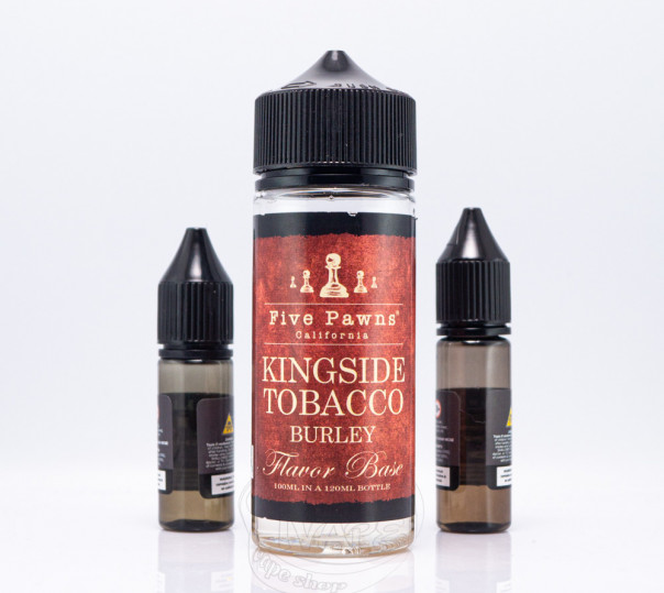 Рідина Five Pawns Organic Shortfill Kingside Tobacco 120ml 3mg на органічному нікотині зі смаком тютюну