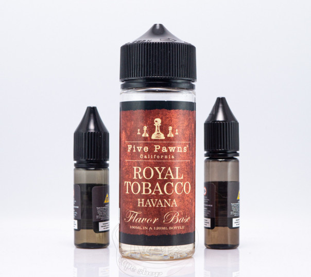Рідина Five Pawns Organic Shortfill Royal Tobacco 120ml 3mg на органічному нікотині зі смаком Гаванської сигари