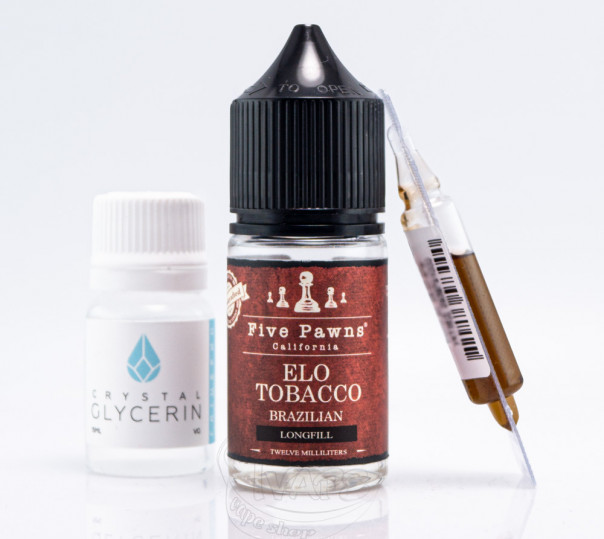 Рідина Five Pawns Salt Elo Tobacco 30ml 50mg зі смаком бразильского тютюну (набір компонентів)