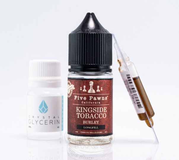 Рідина Five Pawns Salt Kingside Tobacco 30ml 50mg зі смаком світлого тютюну (набір компонентів)