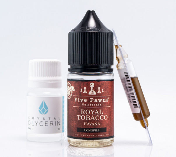 Рідина Five Pawns Salt Royal Tobacco 30ml 50mg зі смаком пряного тютюну (набір компонентів)