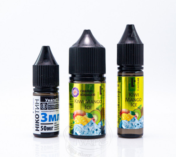 Рідина Aroma Max Salt Kiwi Mango Ice 30ml 50mg зі смаком ківі та манго з холодком (набір компонентів)