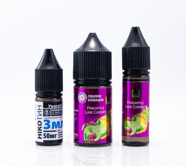 Рідина Aroma Max Salt Pineapple Lime Cherry 30ml 50mg зі смаком ананаса, лайма та вишні (набір компонентів)