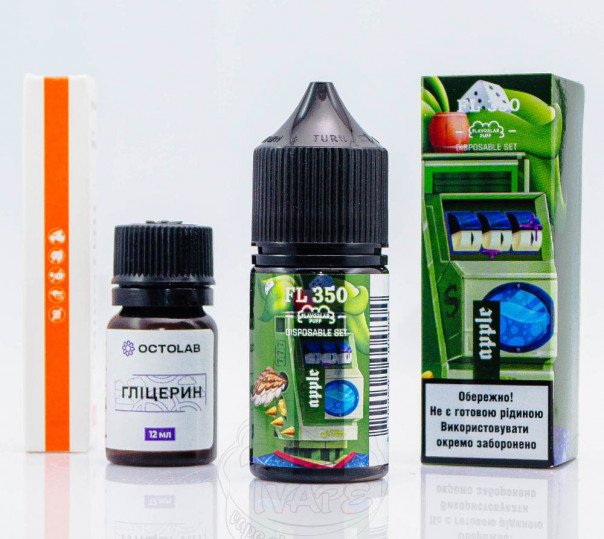 Рідина Flavorlab FL350 Salt Apple 30ml 50mg зі смаком яблука з холодком (набір компонентів)