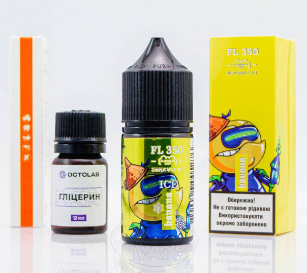 Рідина Flavorlab FL350 Salt Banana Ice 30ml 50mg зі смаком банана з холодком (набір компонентів)