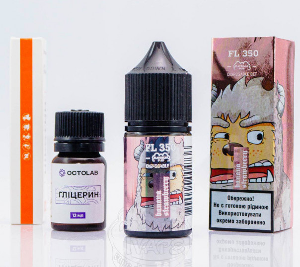 Рідина Flavorlab FL350 Salt Banana Strawberry 30ml 50mg зі смаком полуниці та банана з холодком (набір компонентів)