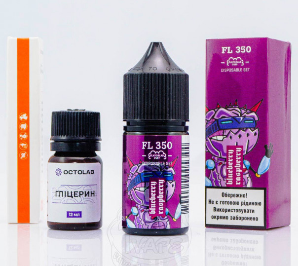Рідина Flavorlab FL350 Salt Blueberry Raspberry 30ml 50mg зі смаком чорниці та малини з холодком (набір компонентів)
