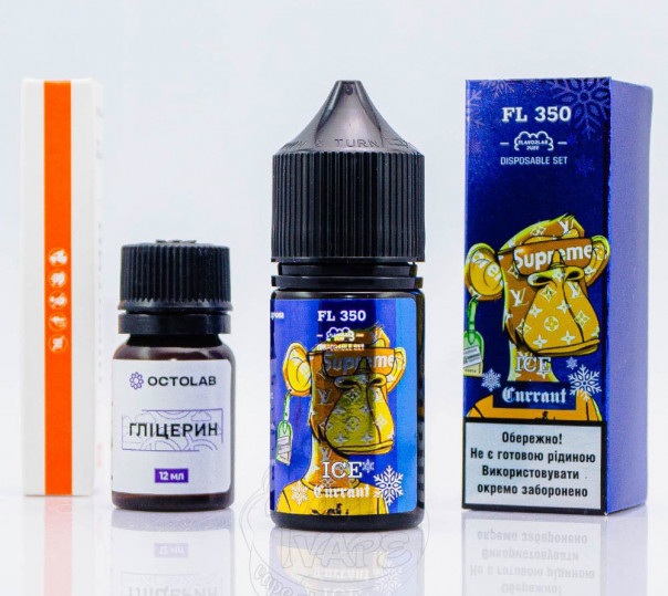 Рідина Flavorlab FL350 Salt Currant ICE 30ml 50mg зі смаком чорної смородини з холодком (набір компонентів)