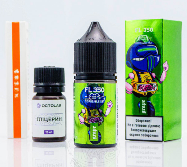 Рідина Flavorlab FL350 Salt Grape 30ml 50mg зі смаком винограду з холодком (набір компонентів)