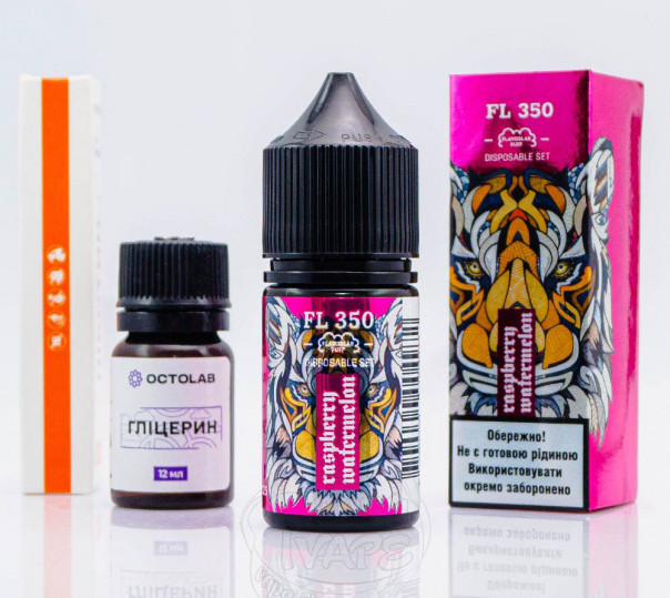 Рідина Flavorlab FL350 Salt Raspberry Watermelon 30ml 50mg зі смаком кавуна та малини з прохолодою (набір компонентів)