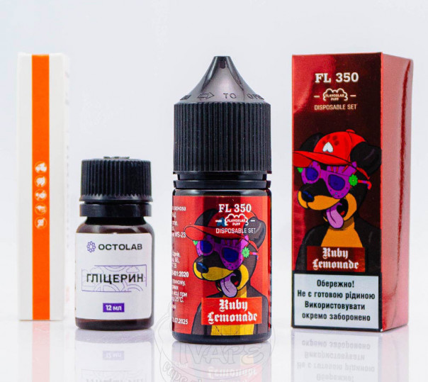 Рідина Flavorlab FL350 Salt Ruby Lemonade 30ml 50mg зі смаком лимонаду з холодком (набір компонентів)