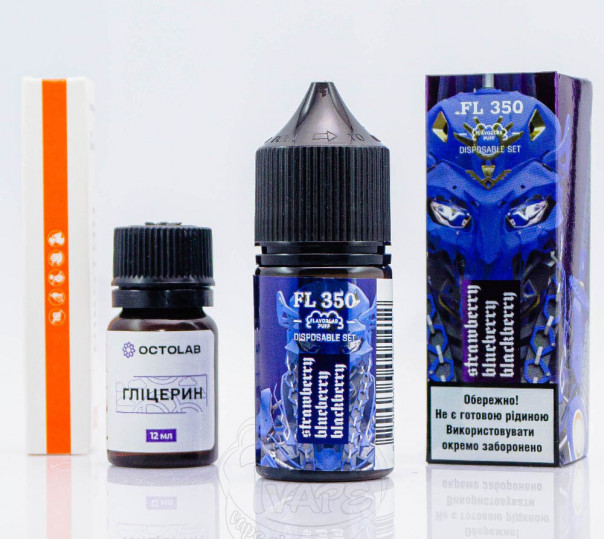 Рідина Flavorlab FL350 Salt Strawberry Blueberry Blackberry 30ml 50mg зі смаком ягід з холодком (набір компонентів)