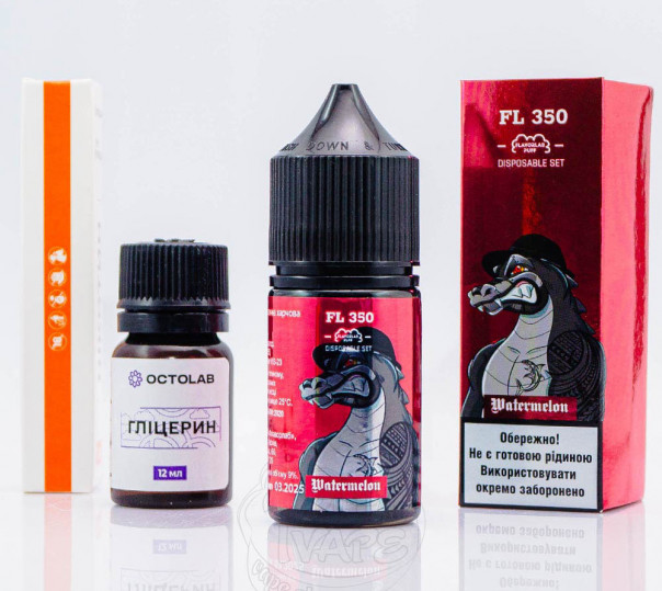 Рідина Flavorlab FL350 Salt Watermelon 30ml 50mg зі смаком кавуна з холодком (набір компонентів)