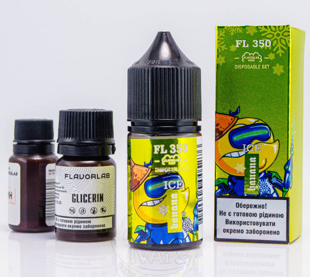 Рідина Flavorlab FL350 Salt Banana Ice 30ml 50mg зі смаком банана з холодком (набір компонентів)