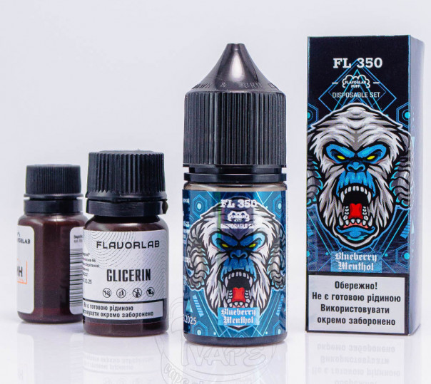 Рідина Flavorlab FL350 Salt Blueberry Menthol 30ml 50mg зі смаком чорниці з ментолом (набір компонентів)