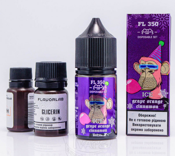 Рідина Flavorlab FL350 Salt Grape Orange Cinnamon Ice 30ml 50mg зі смаком винограду, апельсина і кориці (набір компонентів)