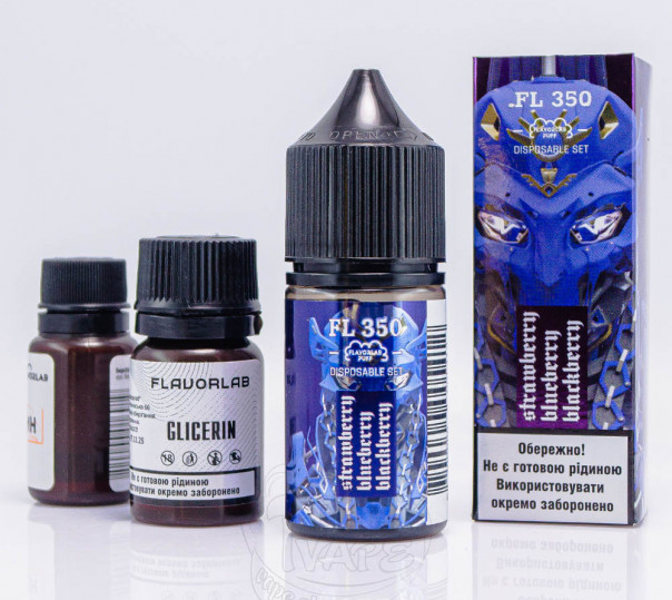 Жидкость Flavorlab FL350 Salt Strawberry Blueberry Blackberry 30ml 50mg со вкусом ягод (набор компонентов)