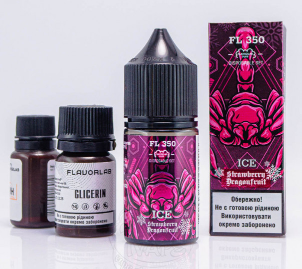 Рідина Flavorlab FL350 Salt Strawberry Dragonfruit Ice 30ml 50mg зі смаком полуниці та драгонфрукта (набір компонентів)