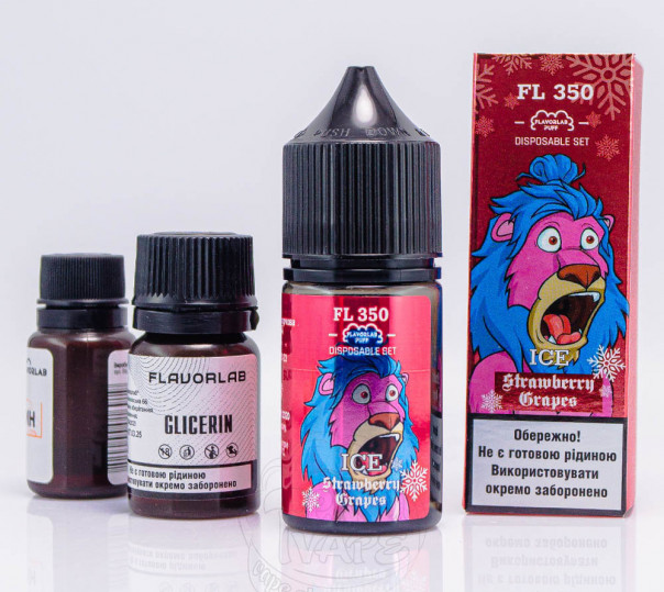 Рідина Flavorlab FL350 Salt Strawberry Grapes Ice 30ml 50mg зі смаком полуниці та винограду (набір компонентів)