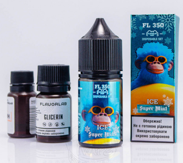 Рідина Flavorlab FL350 Salt Supermint Ice 30ml 50mg зі смаком морозної м'яти (набір компонентів)