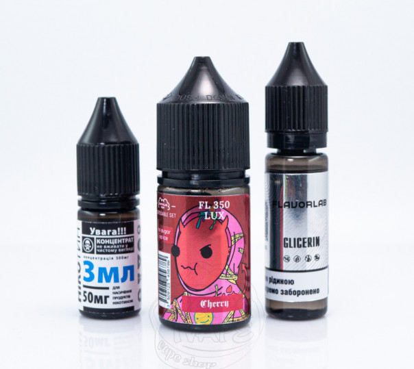Рідина Flavorlab FL350 LUX Salt Cherry 30ml 50mg зі смаком вишні (набір компонентів)
