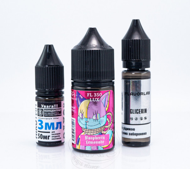 Жидкость Flavorlab FL350 LUX Salt Raspberry Lemonade 30ml 50mg со вкусом малинового лимонада (набор компонентов)