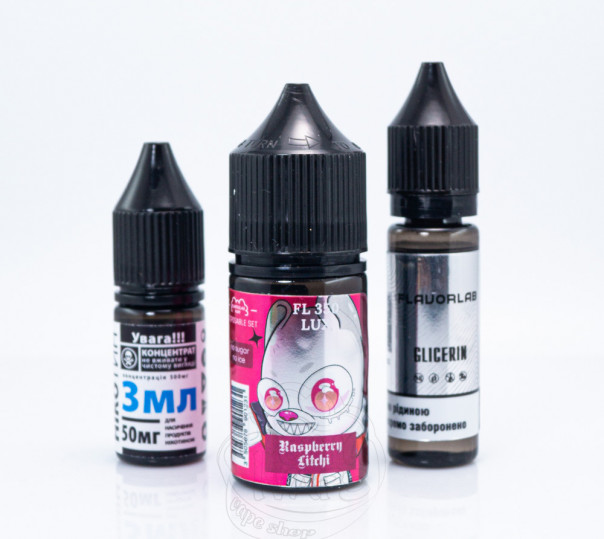 Жидкость Flavorlab FL350 LUX Salt Raspberry Litchi 30ml 50mg со вкусом малины и личи (набор компонентов)