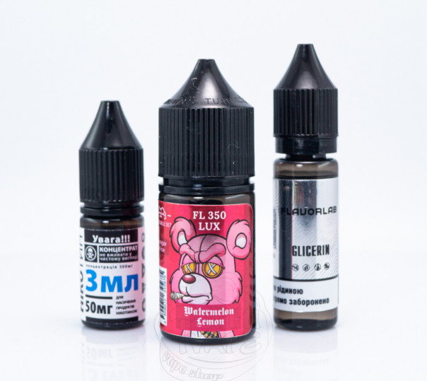 Рідина Flavorlab FL350 LUX Salt Watermelon Lemon 30ml 50mg зі смаком кавуна та лимону (набір компонентів)