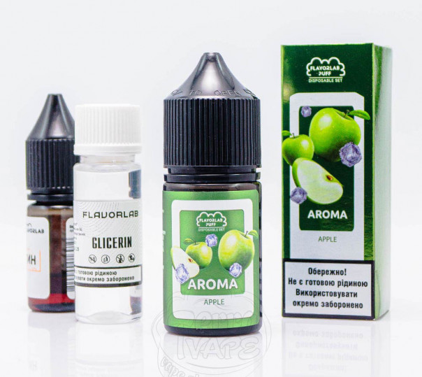 Рідина Flavorlab Puff Salt Apple 30ml 50mg зі смаком яблука (набір компонентів)