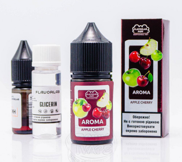 Рідина Flavorlab Puff Salt Apple Cherry 30ml 50mg зі смаком яблука та вишні (набір компонентів)