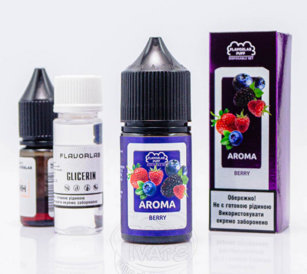 Рідина Flavorlab Puff Salt Berry 30ml 50mg зі смаком ягід (набір компонентів)