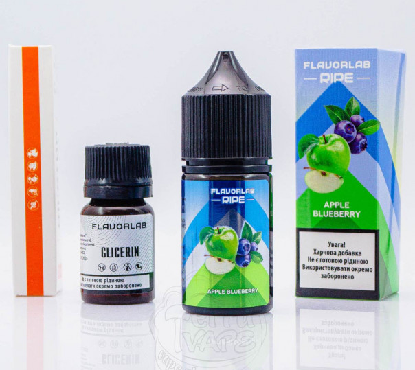 Жидкость Flavorlab Ripe Salt Apple Blueberry 30ml 50mg со вкусом яблока и черники (набор компонентов)
