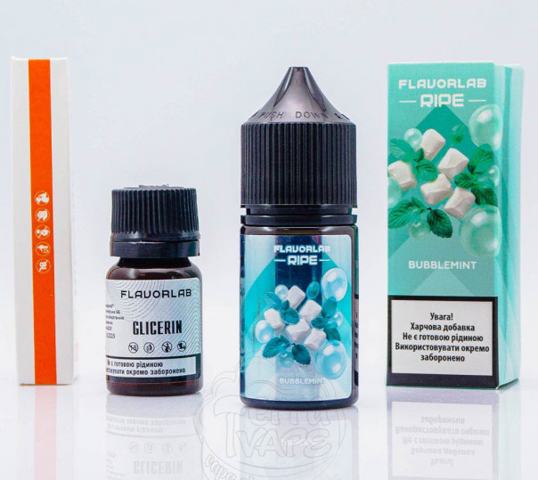 Жидкость Flavorlab Ripe Salt Bubblemint 30ml 50mg со вкусом жвачки (набор компонентов)