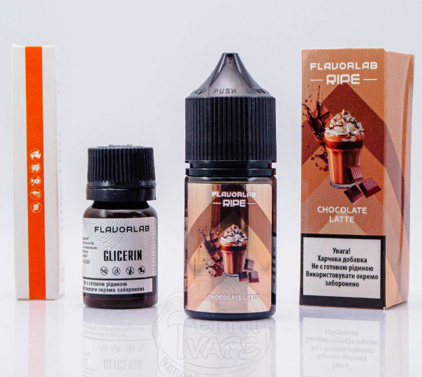 Жидкость Flavorlab Ripe Salt Latte Chocolate 30ml 50mg со вкусом шоколадного латте (набор компонентов)