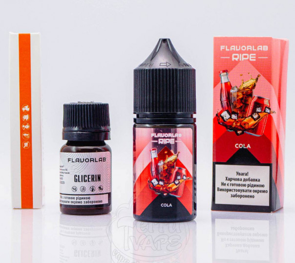 Жидкость Flavorlab Ripe Salt Cola 30ml 50mg со вкусом кока-колы (набор компонентов)