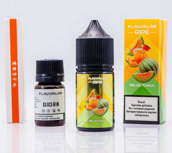 Жидкость Flavorlab Ripe Salt Melon Punch 30ml 50mg со вкусом пунша из дыни (набор компонентов)