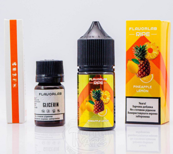 Жидкость Flavorlab Ripe Salt Pineapple Lemon 30ml 50mg со вкусом ананаса и лимона (набор компонентов)