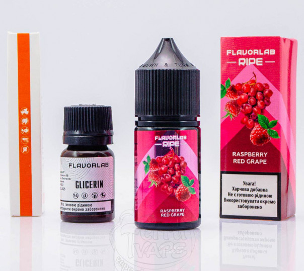 Жидкость Flavorlab Ripe Salt Raspberry Red Grape 30ml 50mg со вкусом малины и винограда (набор компонентов)