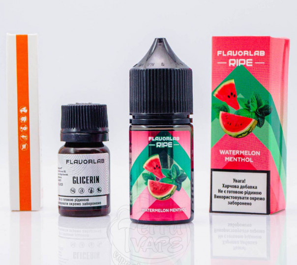 Жидкость Flavorlab Ripe Salt Watermelon Menthol 30ml 50mg со вкусом арбуза и ментола (набор компонентов)