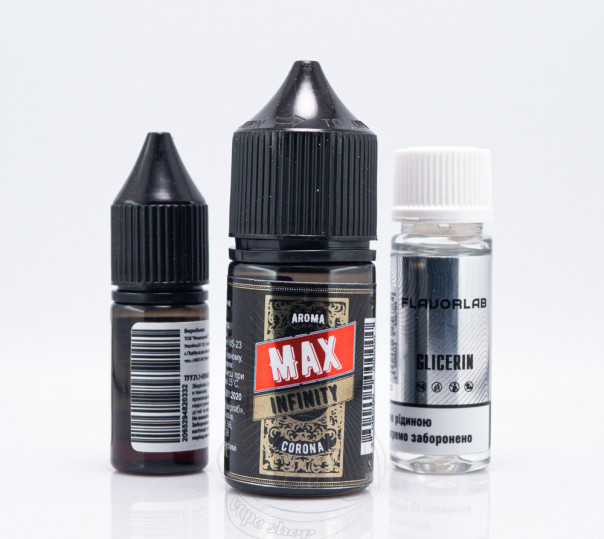 Рідина Aroma Max Infinity Salt Corona 30ml 50mg зі смаком міцного тютюну (набір компонентів)