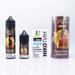 Набір Love It Organic Hazelnut Caramel Banana Cream 60ml 3mg Рідина (набір компонентів)